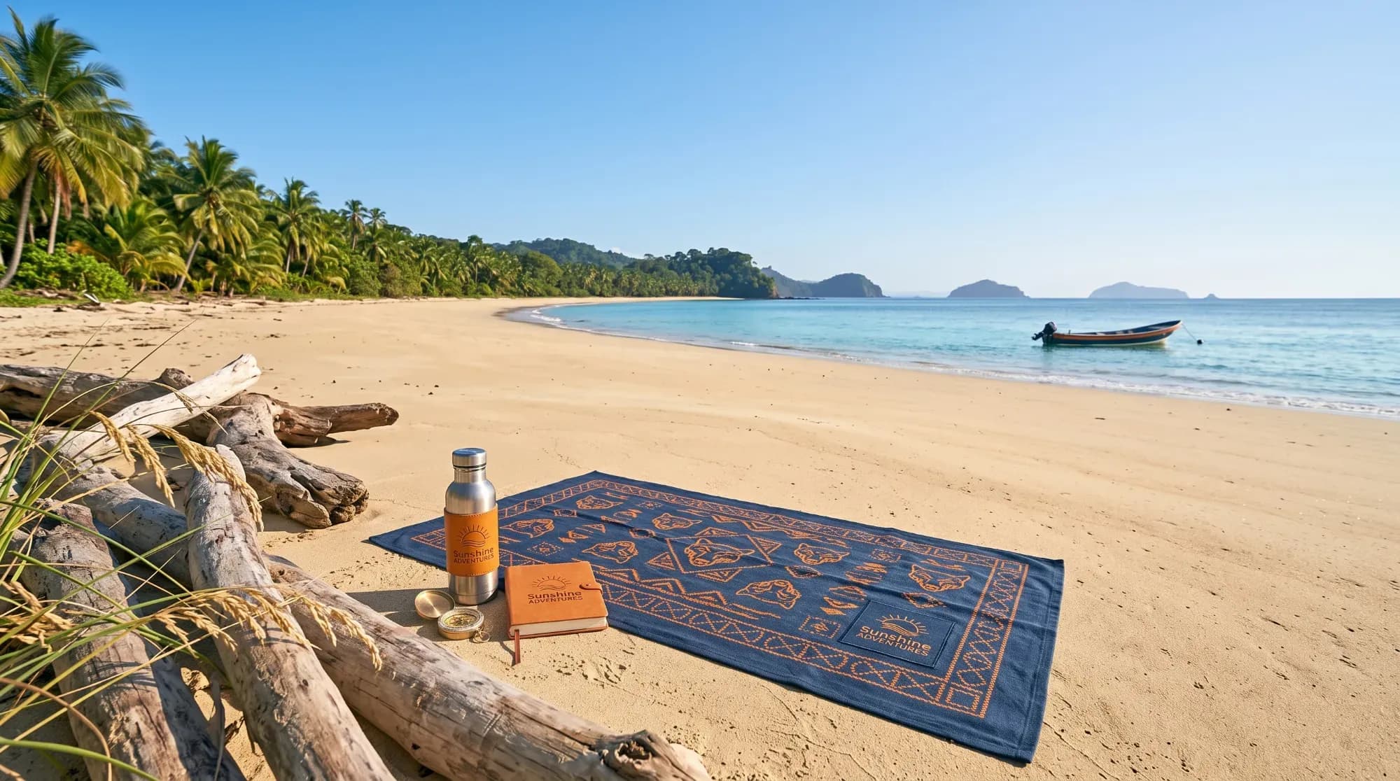 Plage du Pacifique au Costa Rica sous un ciel dégagé, illustrant la saison sèche