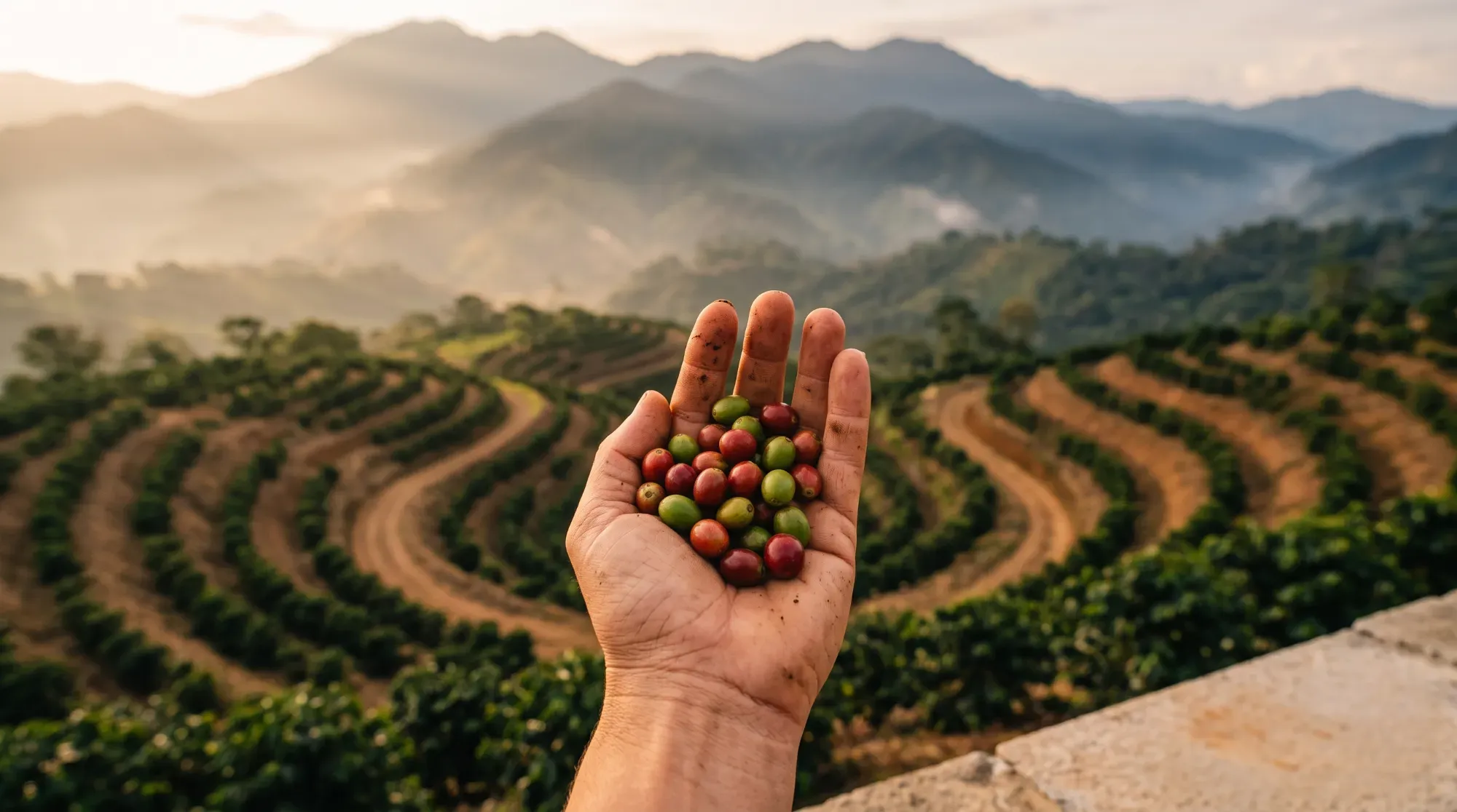 Grains de café récoltés dans une finca costaricienne, illustrant l'immersion chez l'habitant en fin de voyage