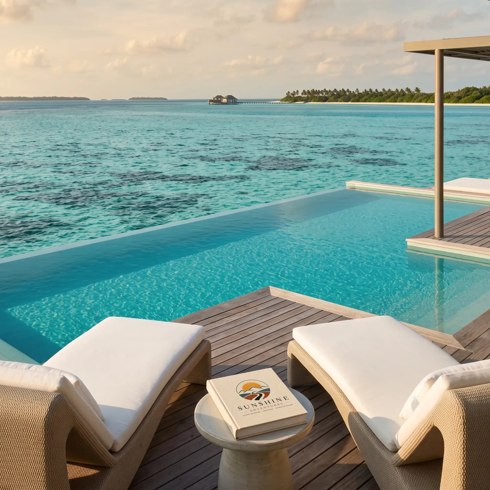 Piscine à débordement d'une villa privée aux Maldives, illustrant une évasion de luxe exclusive