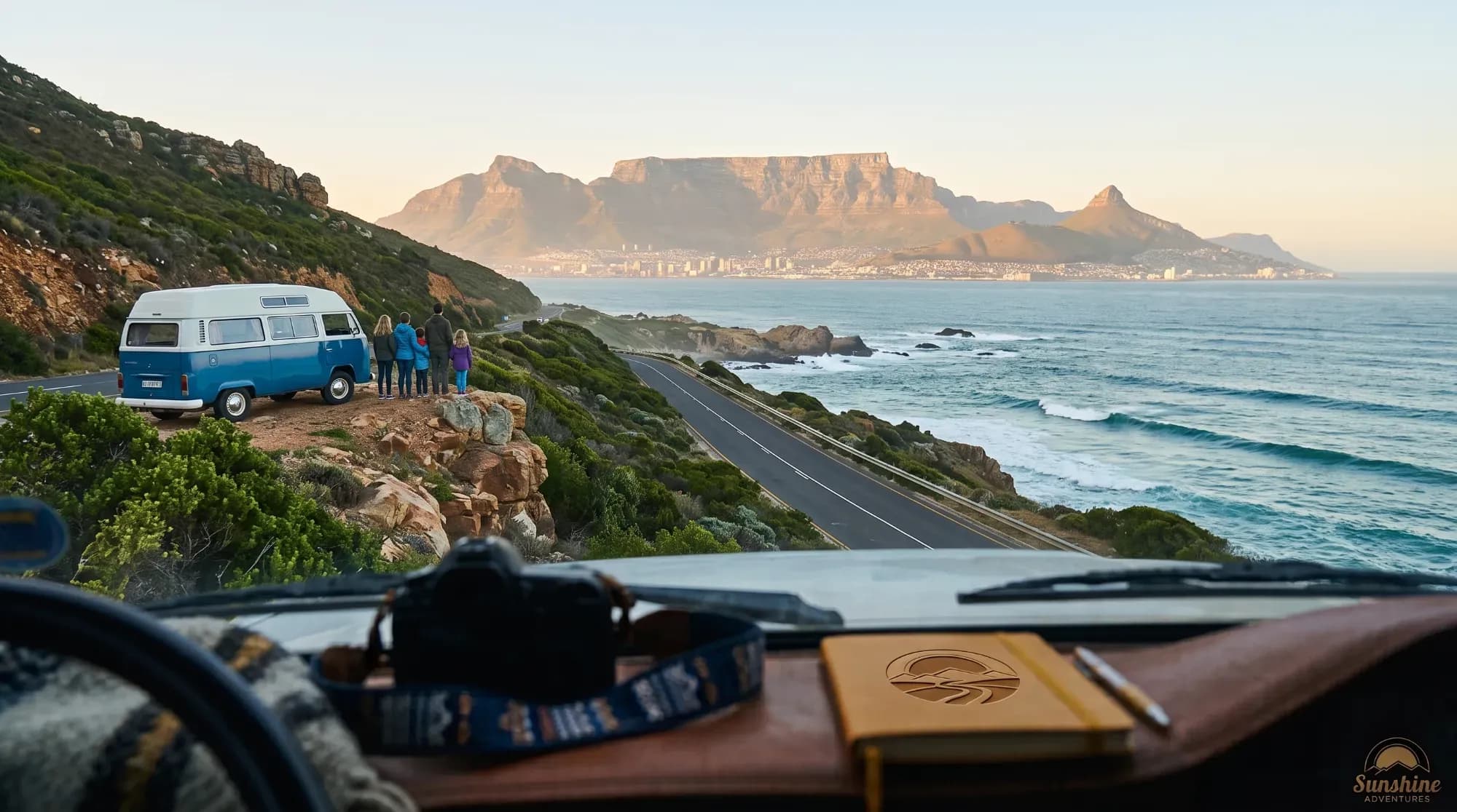 Route panoramique le long de la Garden Route en Afrique du Sud, illustrant un road trip entre mer et montagnes